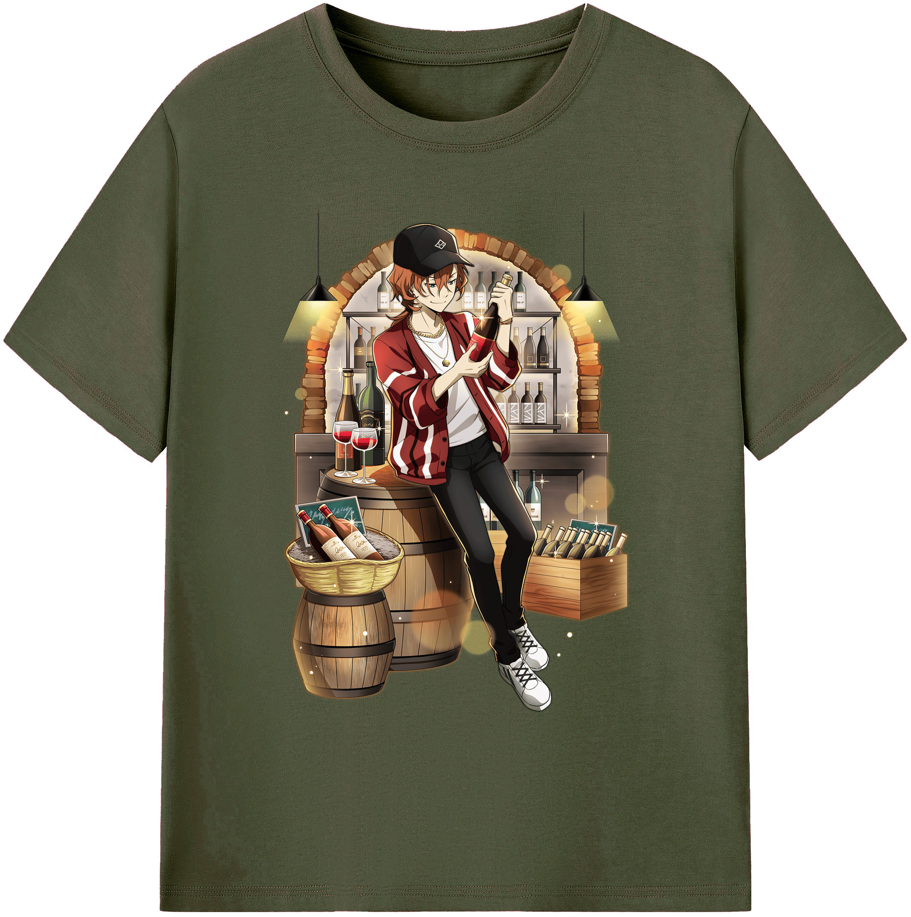 （画像用） 文豪ストレイドッグス Bungo Stray Dogs 綿100％ メンズ半袖Tシャツ｜肌触りやわらか＆通気性